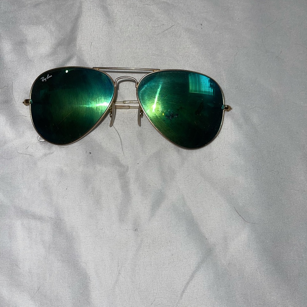 Ray Ban Aviators w/ Green lenses